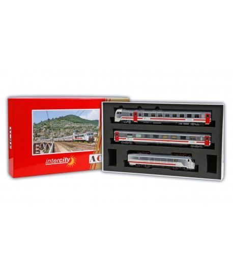 ACME H0 70096 Set formato da Loco E.401, carrozza multiservizi BRH e pilota UIC-Z livrea Intercity Giorno FS Ep VI