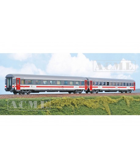 ACME H0 70097 Set di 2 carrozze, una 1 classe e una di 2 classe con griglia modificata Intercity Giorno FS Ep. VI