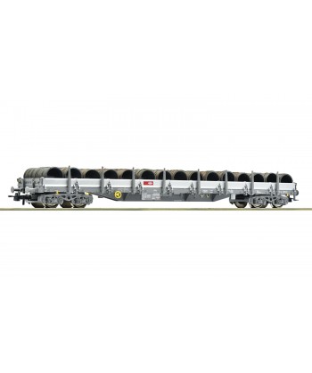 ROCO H0 76591 - Carro a stanti tipo Res con carico bobine di filo - SBB Ep. VI