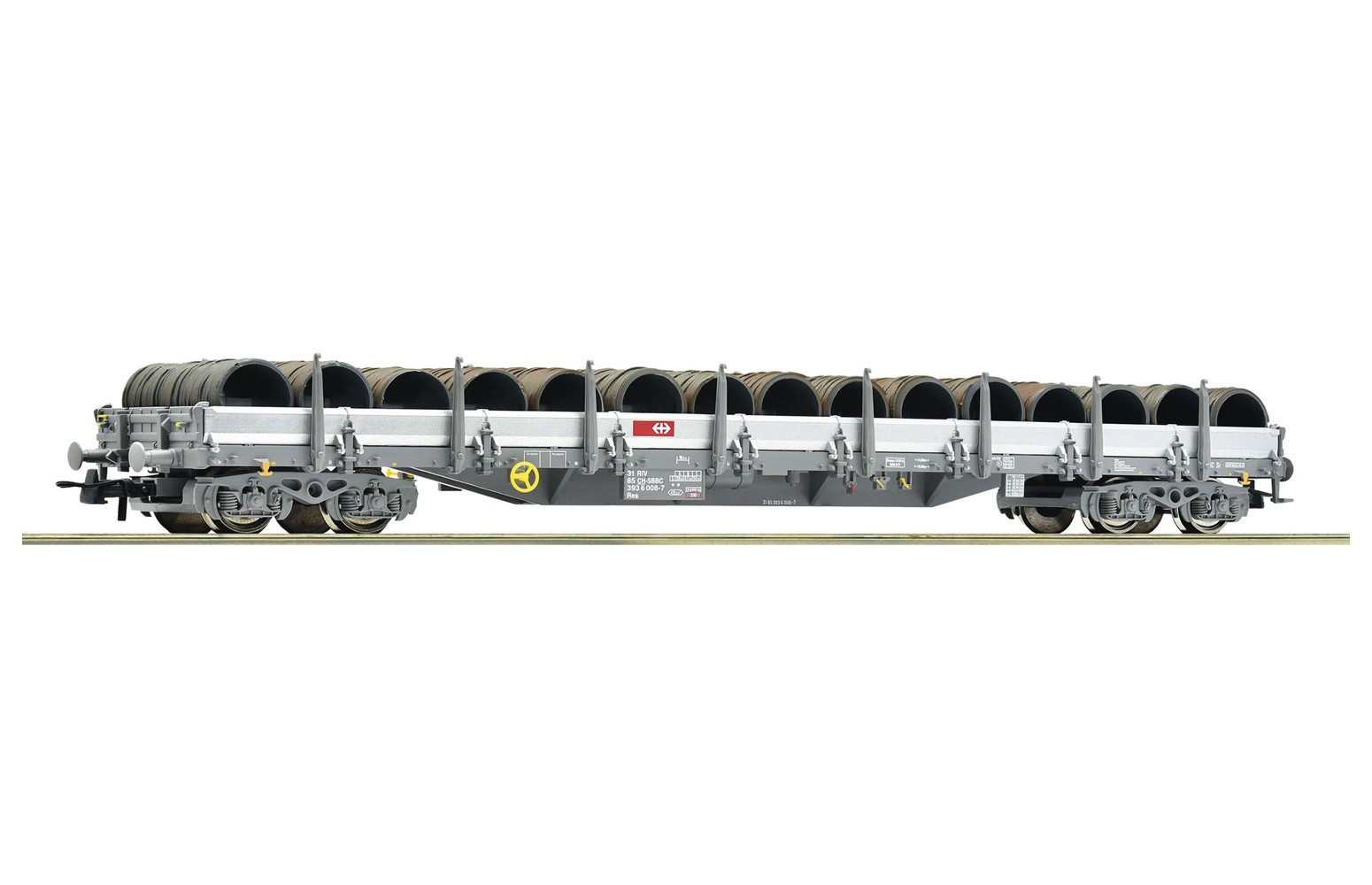 ROCO H0 76591 - Carro a stanti tipo Res con carico bobine di filo - SBB Ep. VI