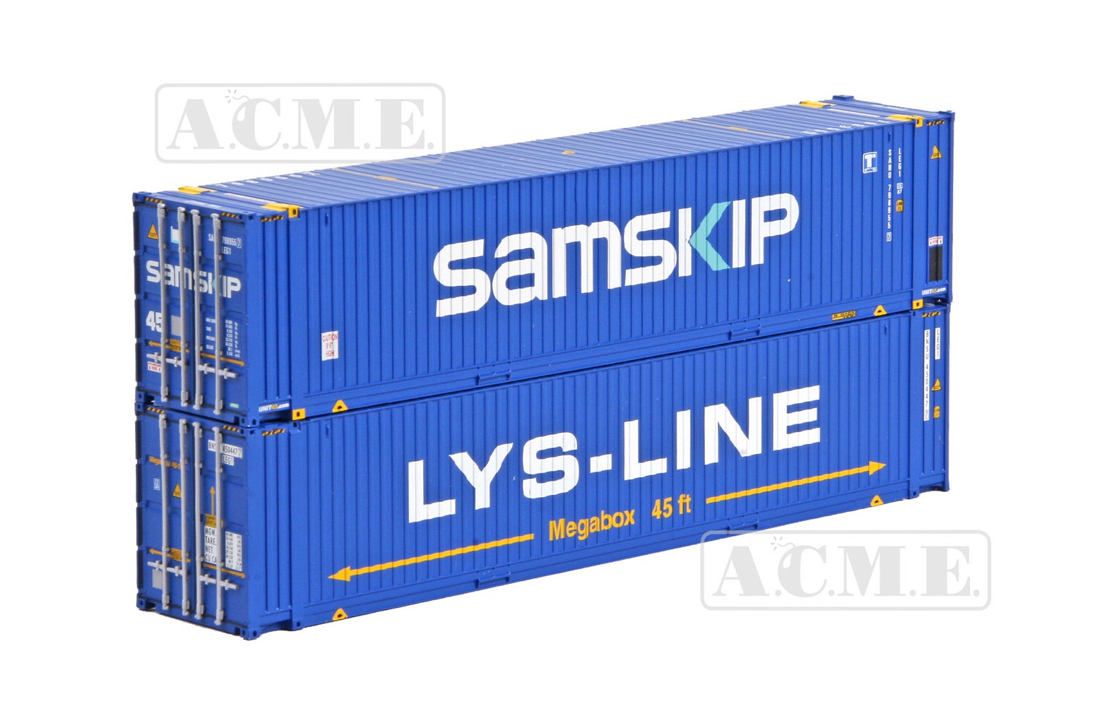 ACME H0 95044 Set 2 casse furgonate da 45ft. "Samskip e Lys-Line"