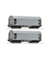 ROCO H0 6600144 Set di due carri con telone scorrevole, tipo Shimmns, ep. V-VI