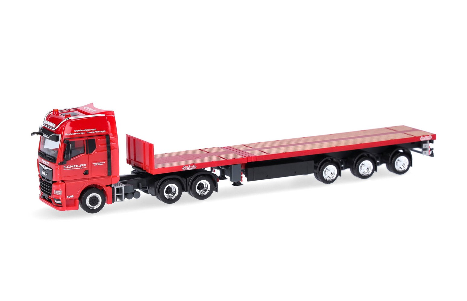 HERPA 319508  MAN TGX GX "Scholpp" semirimorchio telescopico -1:87
