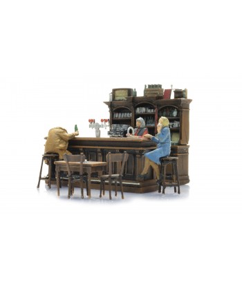 ARTITEC 387.692 - Interno del bar con 3 figure, resina, H0-1:87
