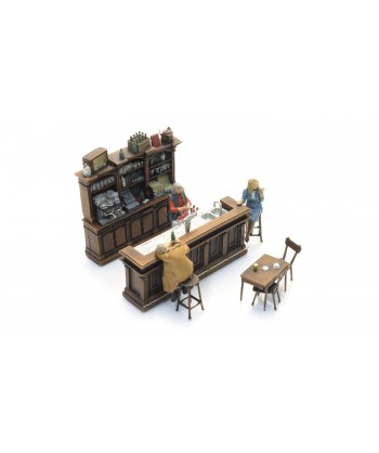 ARTITEC 387.692 - Interno del bar con 3 figure, resina, H0-1:87