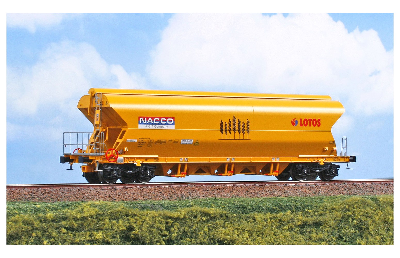 NME H0 511643 - Carro tramoggia per cereali Tagnpps "NACCO-LOTOS" Ep. VI