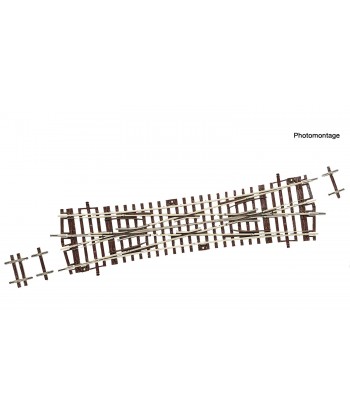ROCO H0 42452 - Deviatoio incrocio doppio DKW15 RocoLine senza massicciata