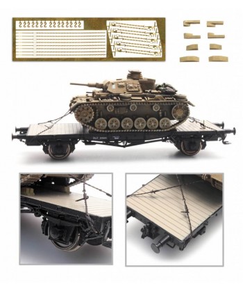 ARTITEC H0 387.349 – Set Catene ganci e cunei per carico carri armati – 1:87