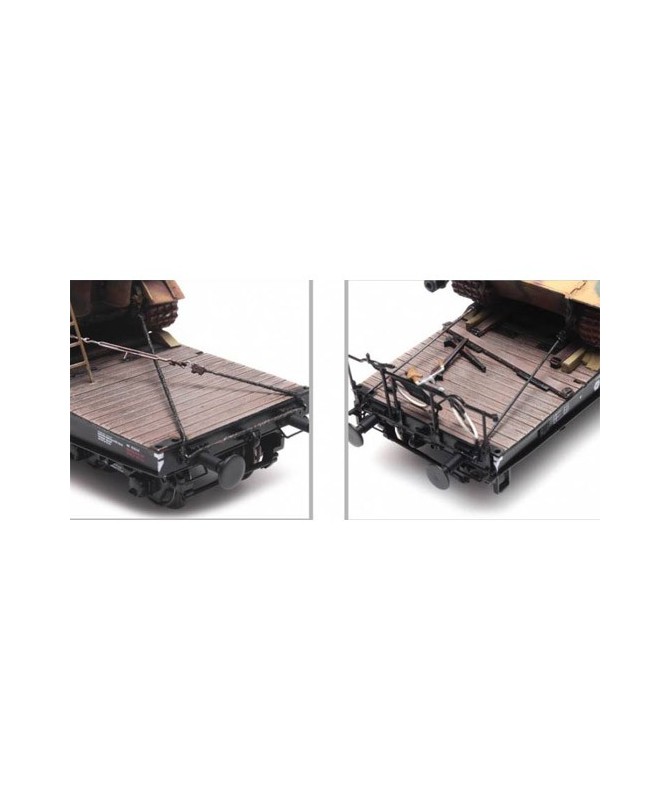 ARTITEC H0 387.350 – Set Catene elastiche, ganci e zeppe per carico carri armati – 1:87