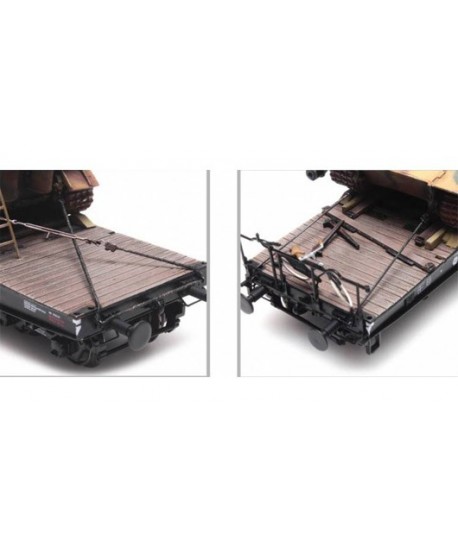 ARTITEC H0 387.350 – Set Catene elastiche, ganci e zeppe per carico carri armati – 1:87