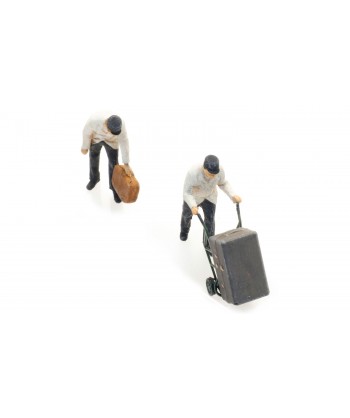 ARTITEC 5870010 - Facchini portabagagli NS con carrello, resina - 1:87