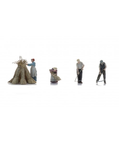 ARTITEC 5870075 - Mietitori, 4 personaggi, resina - 1:87