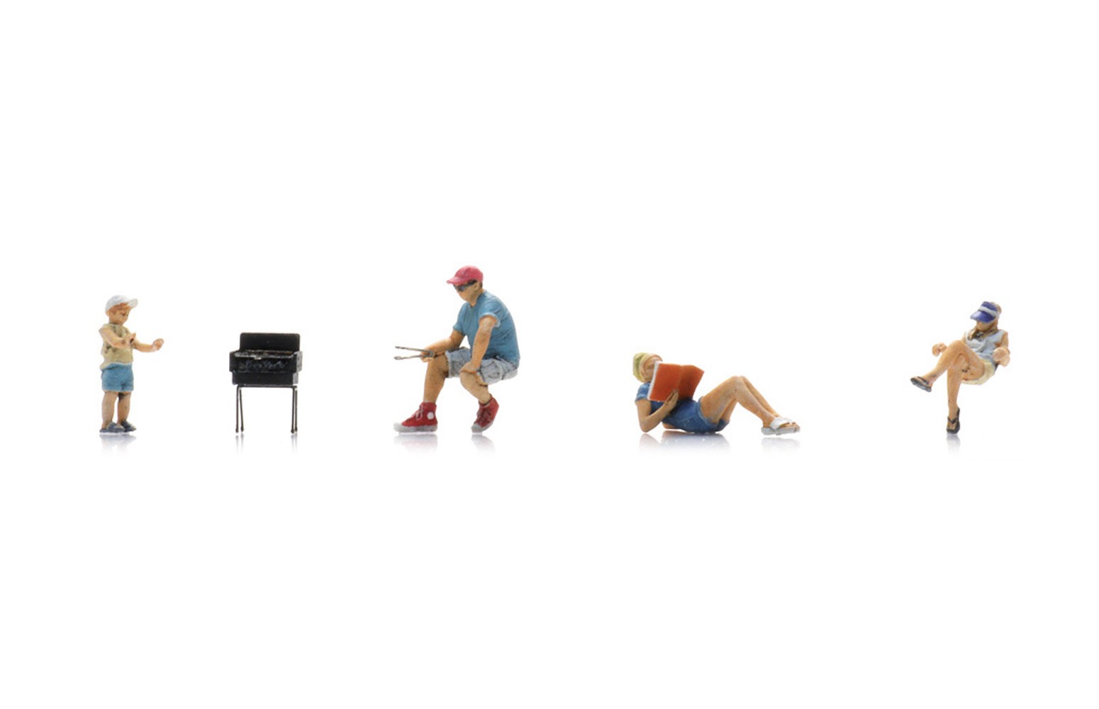ARTITEC 5870093 - Vita al campeggio, barbecue, resina - 1:87
