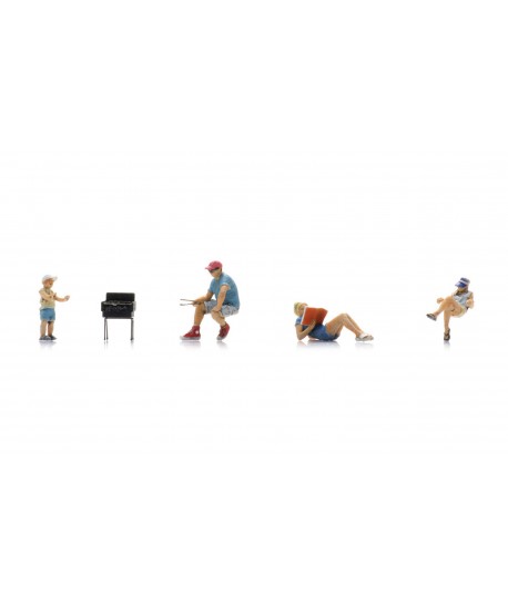 ARTITEC 5870093 - Vita al campeggio, barbecue, resina - 1:87