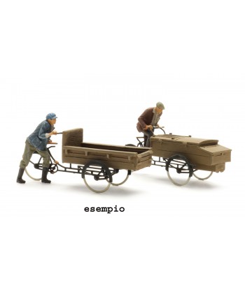 ARTITEC 5870106 - Due conducenti cargo bike, resina - 1:87