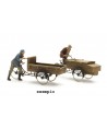 ARTITEC 5870106 - Due conducenti cargo bike, resina - 1:87
