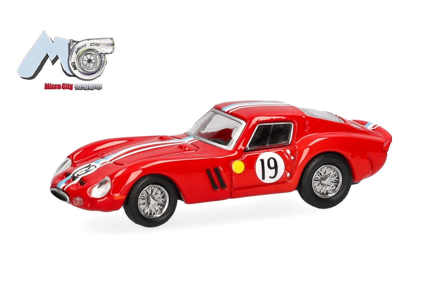 HERPA 87MC000062 MicroCity: Ferrari 250 GTO, nr.19, rosso, 1:87