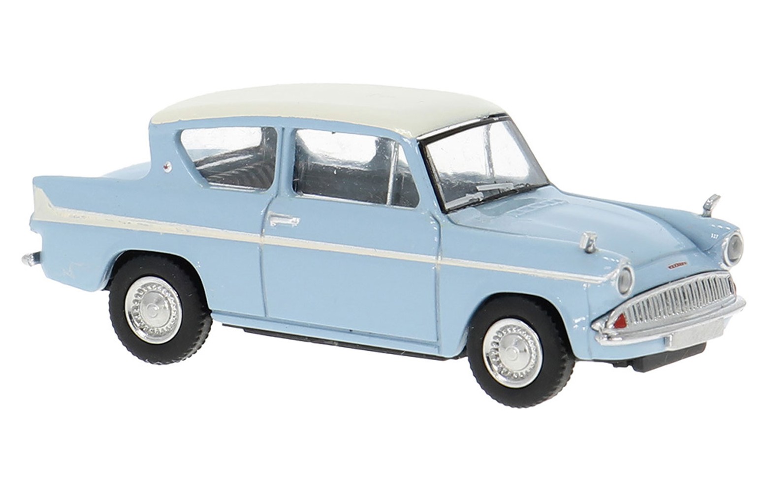 BREKINA 19330 - Ford Anglia, azzurro/bianco, 1959, 1:87
