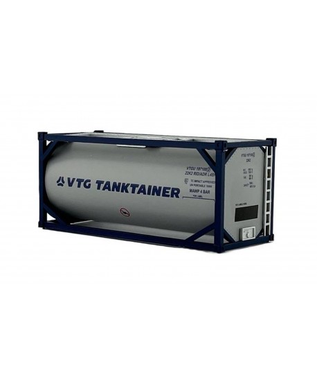 PIRATA H0 PI12355 - Container 20' Tank VTG, grigio, scritta blu Tanktainer - 1:87