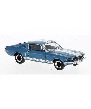 BREKINA 19608 Ford Mustang GT 350 Fastback, Blu met./bianco, (1968) - 1:87