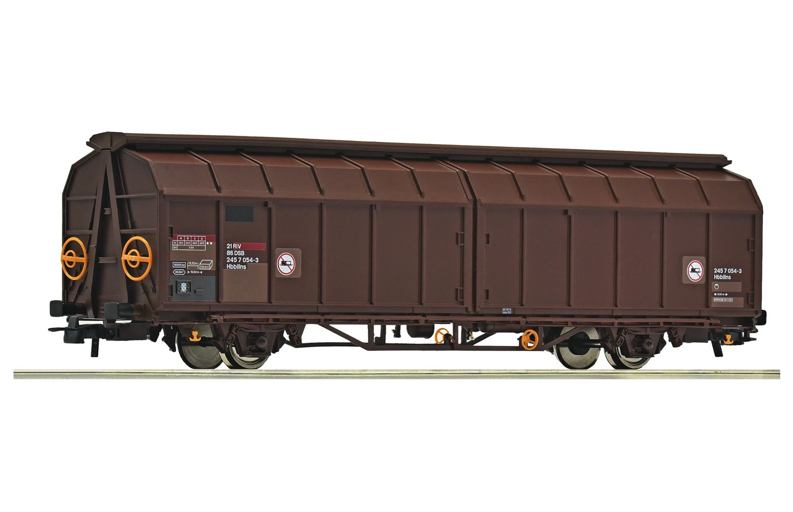 ROCO H0 6600266 Vagone a pareti scorrevoli, tipo Hbbillns, DSB Ep V-VI