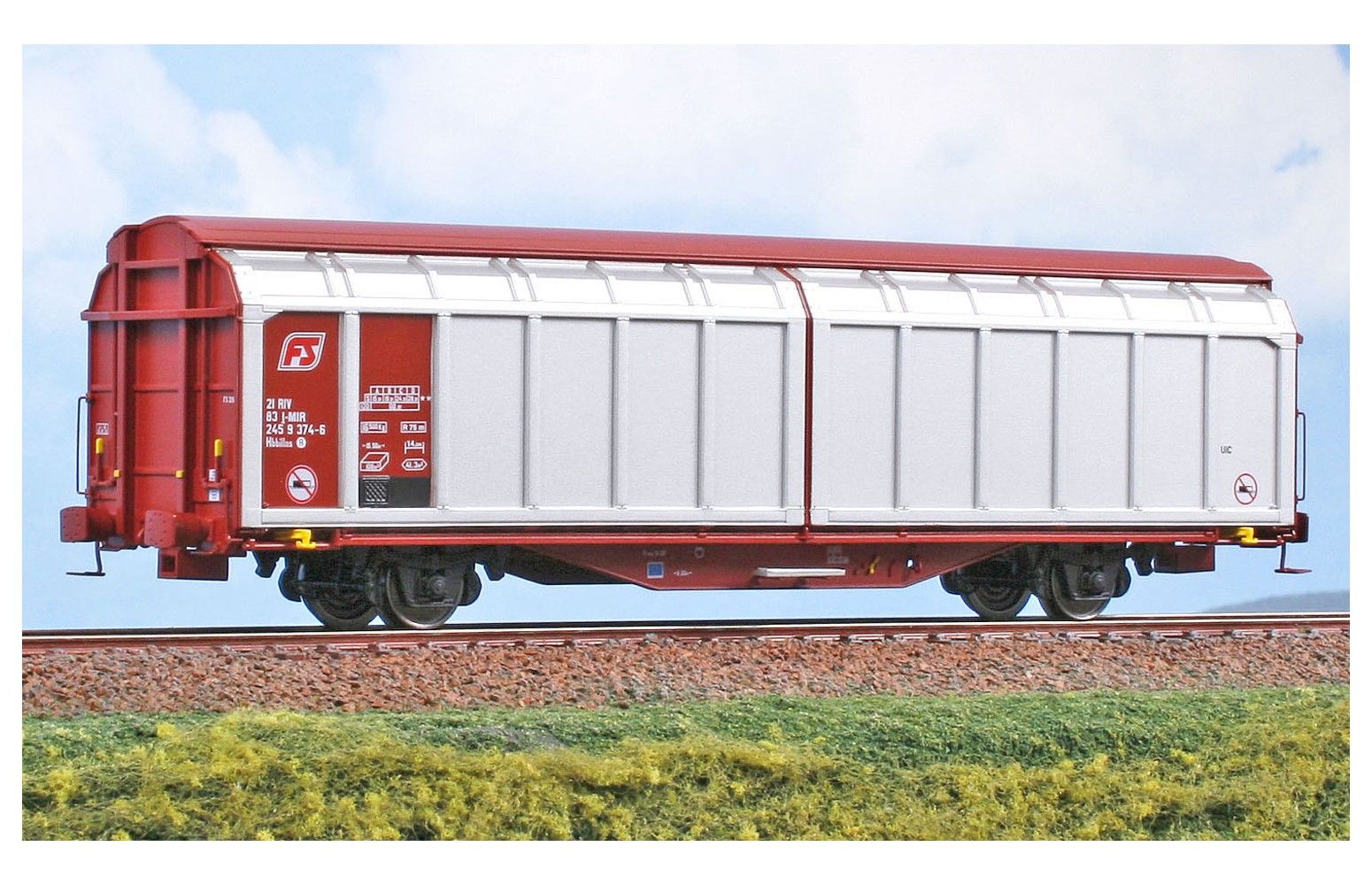 BLACKSTAR H0 BS10042 Carro a pareti scorrevoli Tipo Hbbillns, logo inclinato FS rosso, I-MIR, ep.V/VI