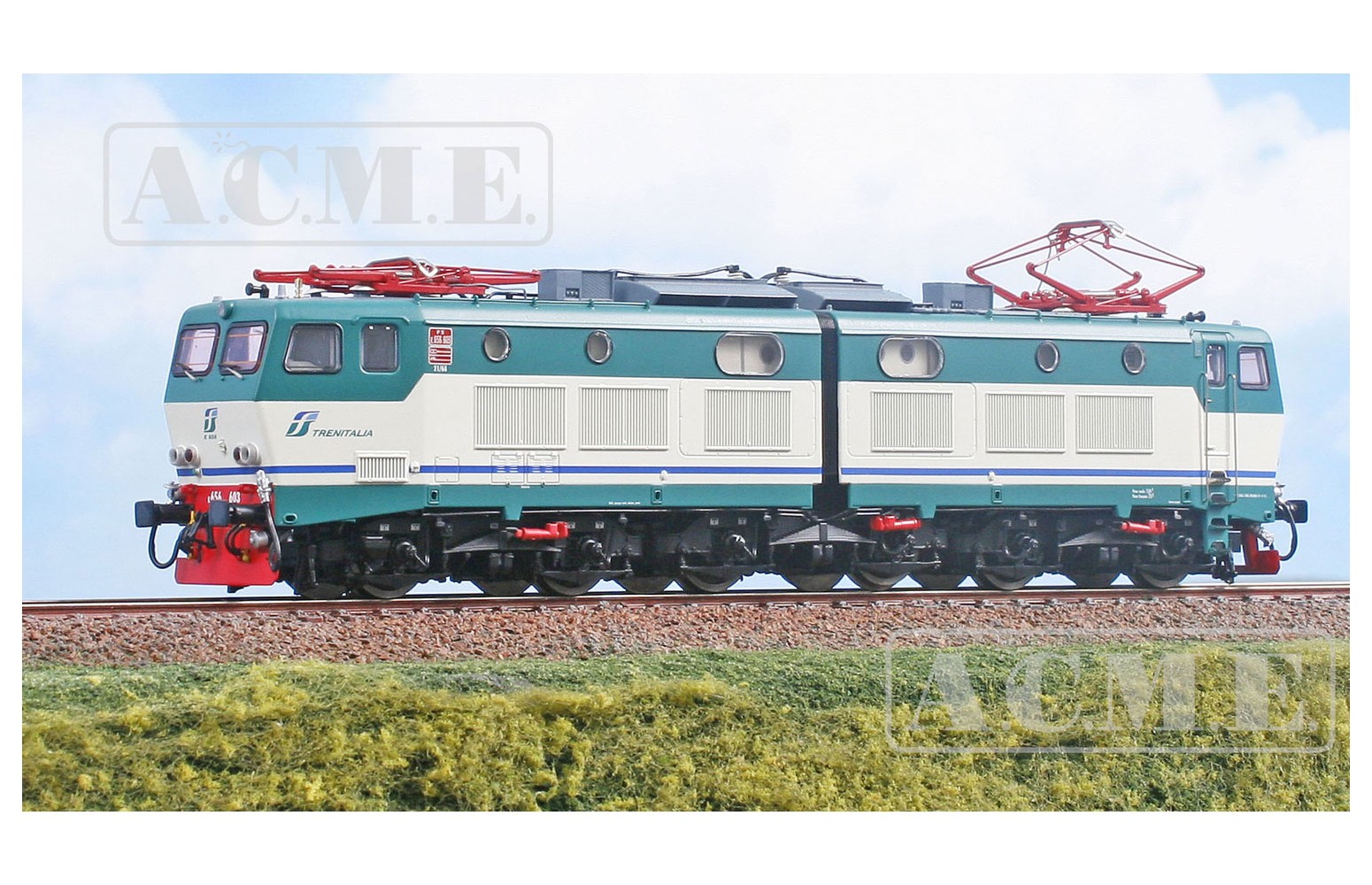 ACME H0 60285 Locomotiva E656.603 (sesta serie), Livrea XMPR, con smorzatori e vomere rosso, ep.V/VI