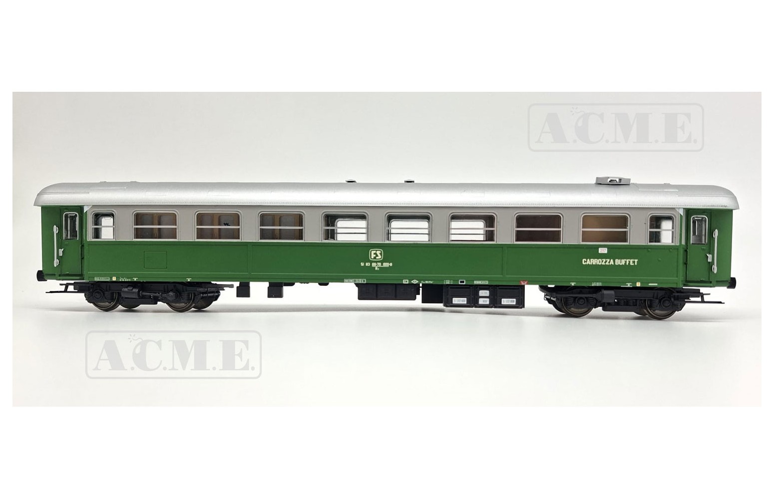 ACME H0 50171 FS Carrozza Buffet-bar Tipo 1951R FS livrea verde e grigia ep.IV