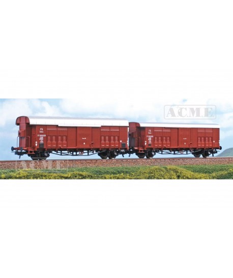 ACME H0 45201 Set di due carri tipo FF ed FFma, FS Ep. III