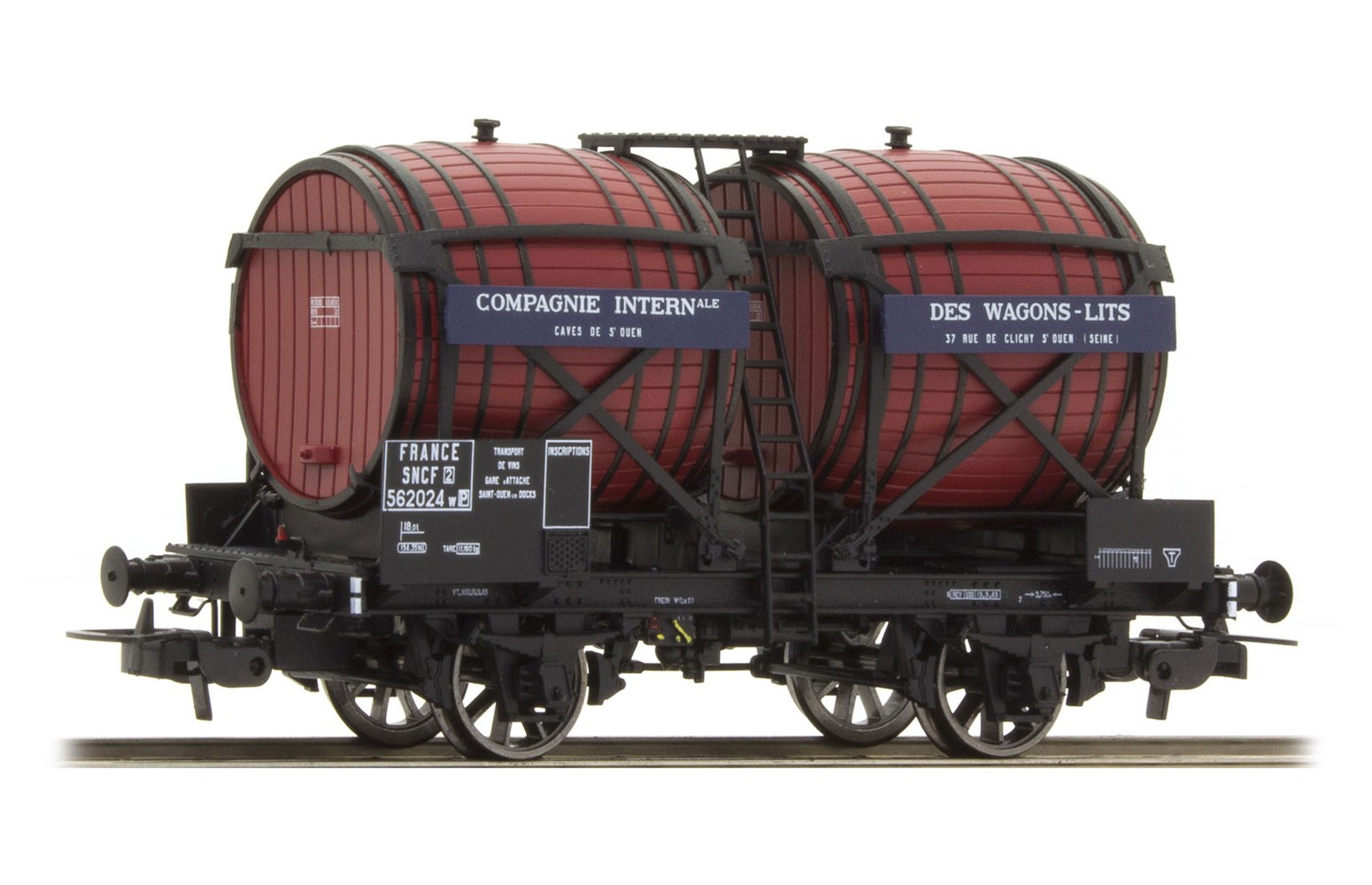 LS MODELS H0 30561 - Carro Ocem 19 con 2 botti per vino, CIWL Ep. IIIa