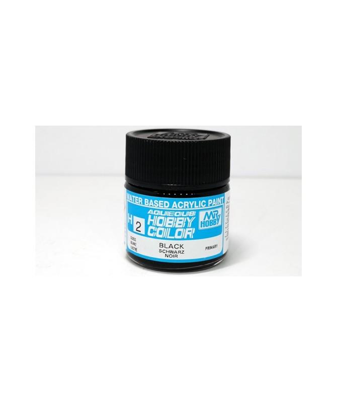 Mr. HOBBY H002 – Vernice acrilica base d’acqua: Nero – 10 ml.