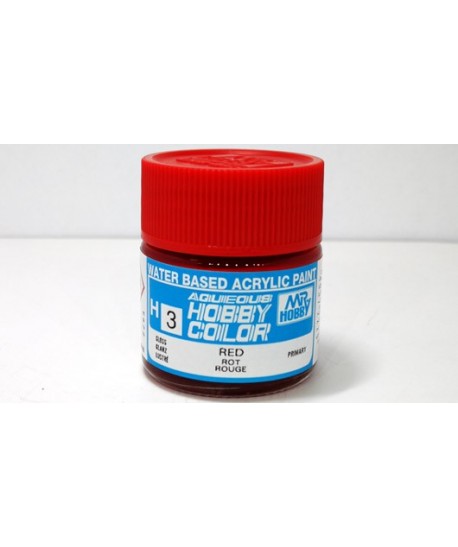 Mr. HOBBY H003 – Vernice acrilica base d’acqua: Rosso – 10 ml.