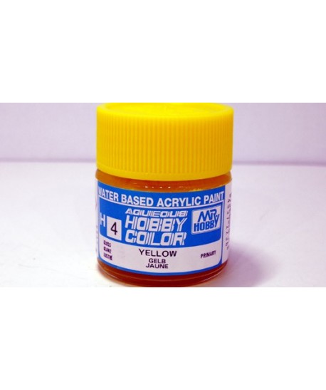 Mr. HOBBY H004 – Vernice acrilica base d’acqua: Giallo – 10 ml.
