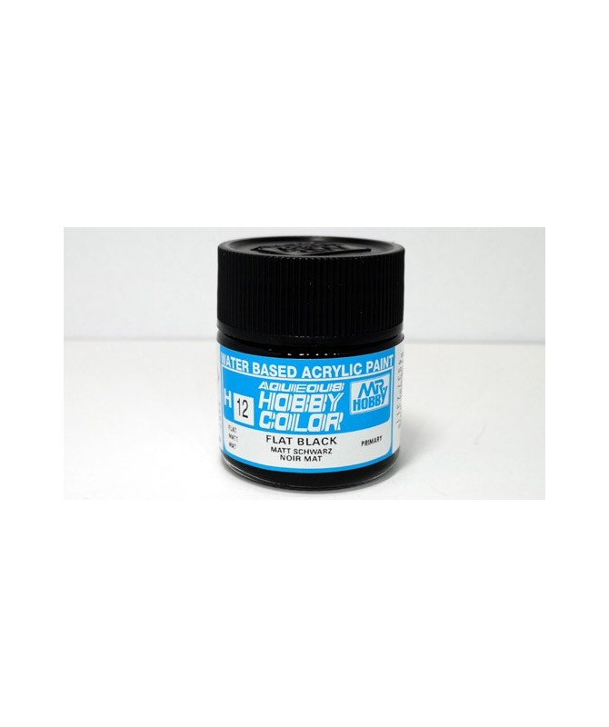 Mr. HOBBY H012 – Vernice acrilica base d’acqua: Nero opaco – 10 ml.