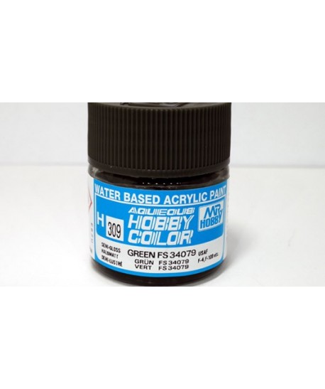 Mr. HOBBY H309 – Vernice acrilica base d’acqua: Verde FS34079 – 10 ml.