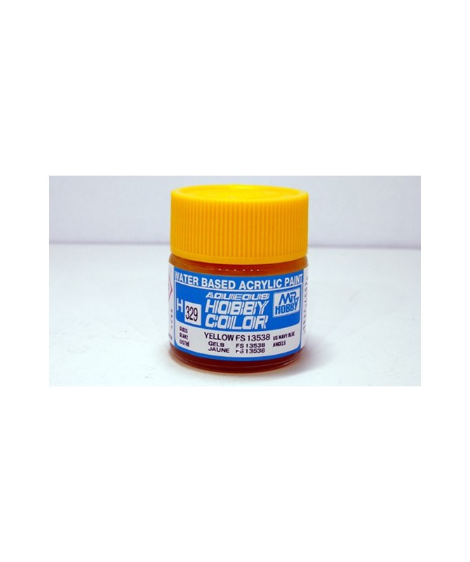 Mr. HOBBY H329 – Vernice acrilica base d’acqua: Giallo FS13538 – 10 ml.