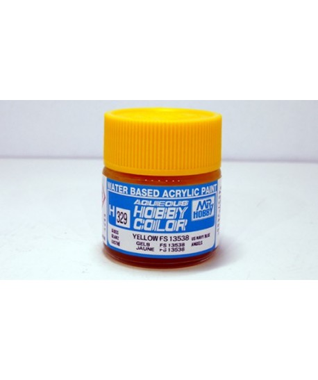 Mr. HOBBY H329 – Vernice acrilica base d’acqua: Giallo FS13538 – 10 ml.