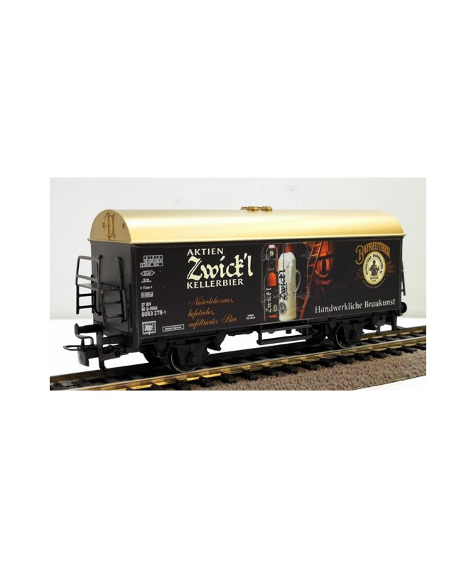 MARKLIN H0 44212 – Carro trasporto birra “Zwick’l Kellerbier” – DB *usato* AC