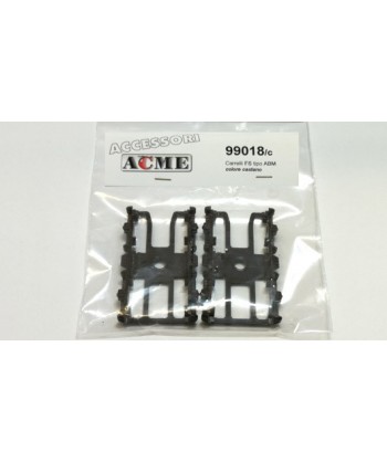 ACME H0 99018/C – Coppia di due carrelli FS tipo ABM colore castano