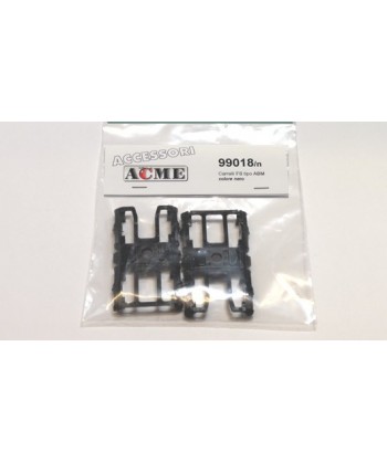ACME H0 99018/N – Coppia di due carrelli FS tipo ABM colore castano nero