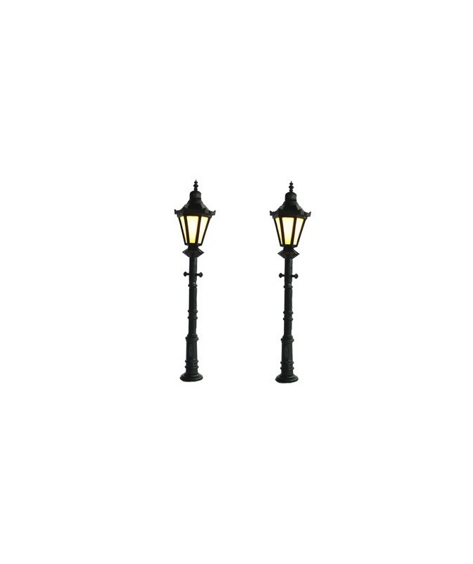 MABAR TREN H0 60170 – Set 2 lampioni classici, LED 12/16V