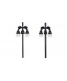 MABAR TREN H0 60175 – Set 2 lampioni stradali doppi, LED 12/16V