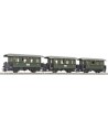 LILIPUT H0e 340500 – Set 3 vagoni passeggeri “Ochsle” – Ochslebahn Ep. VI