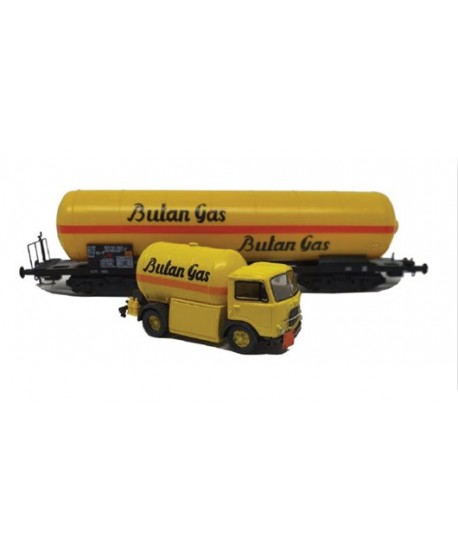 BLACKSTAR H0 BS00100 – Set “Butan Gas” carro cisterna Zagkk e camion FIAT 650N – Ep IV-V