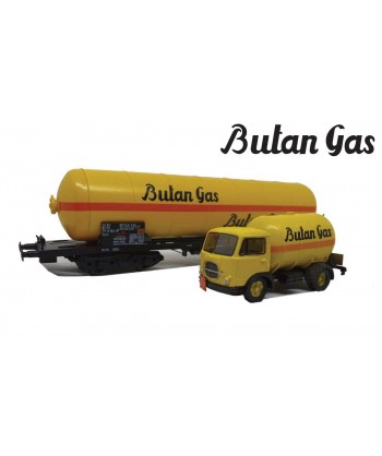 BLACKSTAR H0 BS00100 – Set “Butan Gas” carro cisterna Zagkk e camion FIAT 650N – Ep IV-V