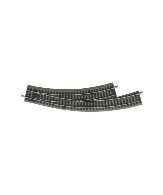 PIKO A-Gleis H0 55422 – Scambio manuale sinistro in curva BWL R2/R3, con massicciata
