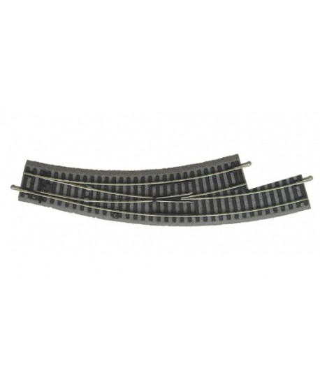 PIKO A-Gleis H0 55422 – Scambio manuale sinistro in curva BWL R2/R3, con massicciata