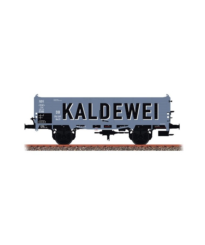 BRAWA H0 48440 – Carro merci aperto tipo Om 21 “Kaldewei” – DB Ep. III