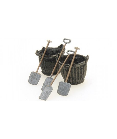 ARTITEC H0 387.277 – CESTI PER CARBONE E PALE – RESINA 1:87