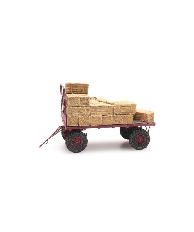 ARTITEC 387.348 – Rimorchio agricolo con carico balle paglia – resina H0